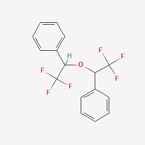 molecular formula C16H12F6O B3650496 1,1'-[oxybis(2,2,2-trifluoro-1,1-ethanediyl)]dibenzene 