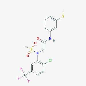 N~2~-[2-chloro-5-(trifluoromethyl)phenyl]-N-[3-(methylsulfanyl)phenyl]-N~2~-(methylsulfonyl)glycinamide