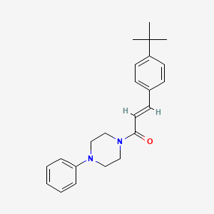 molecular formula C23H28N2O B3650500 1-[3-(4-tert-butylphenyl)acryloyl]-4-phenylpiperazine 