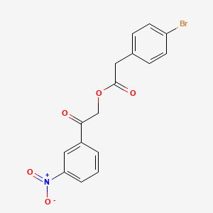 2-(3-nitrophenyl)-2-oxoethyl (4-bromophenyl)acetate