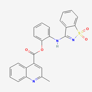 2-[(1,1-dioxido-1,2-benzisothiazol-3-yl)amino]phenyl 2-methyl-4-quinolinecarboxylate