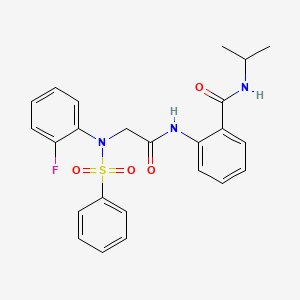 2-{[N-(2-fluorophenyl)-N-(phenylsulfonyl)glycyl]amino}-N-isopropylbenzamide