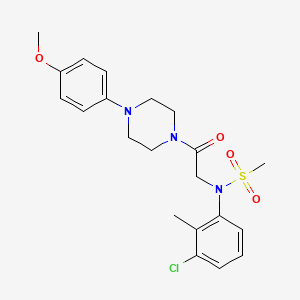 N-(3-chloro-2-methylphenyl)-N-{2-[4-(4-methoxyphenyl)piperazin-1-yl]-2-oxoethyl}methanesulfonamide