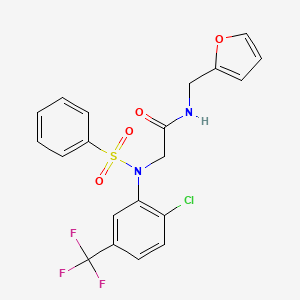 N~2~-[2-chloro-5-(trifluoromethyl)phenyl]-N-(furan-2-ylmethyl)-N~2~-(phenylsulfonyl)glycinamide