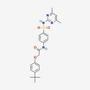 2-(4-tert-butylphenoxy)-N-{4-[(4,6-dimethylpyrimidin-2-yl)sulfamoyl]phenyl}acetamide