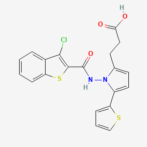 3-[1-(3-chloro-1-benzothiophene-2-amido)-5-(thiophen-2-yl)-1H-pyrrol-2-yl]propanoic acid