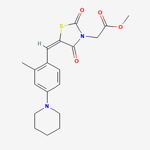 methyl {(5E)-5-[2-methyl-4-(piperidin-1-yl)benzylidene]-2,4-dioxo-1,3-thiazolidin-3-yl}acetate