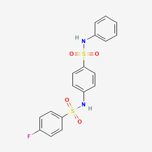 N-[4-(anilinosulfonyl)phenyl]-4-fluorobenzenesulfonamide