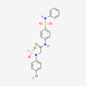 N~1~-[4-(anilinosulfonyl)phenyl]-N~2~-(4-methoxyphenyl)-N~2~-(methylsulfonyl)glycinamide