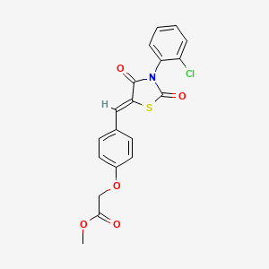 methyl (4-{[3-(2-chlorophenyl)-2,4-dioxo-1,3-thiazolidin-5-ylidene]methyl}phenoxy)acetate