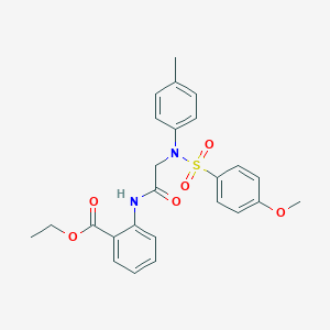 molecular formula C25H26N2O6S B3650774 ETHYL 2-{2-[N-(4-METHYLPHENYL)4-METHOXYBENZENESULFONAMIDO]ACETAMIDO}BENZOATE 