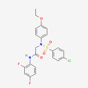 N~2~-[(4-chlorophenyl)sulfonyl]-N~1~-(2,4-difluorophenyl)-N~2~-(4-ethoxyphenyl)glycinamide