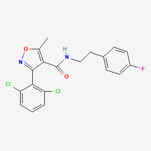 3-(2,6-dichlorophenyl)-N-[2-(4-fluorophenyl)ethyl]-5-methyl-1,2-oxazole-4-carboxamide