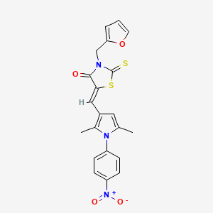 5-{[2,5-dimethyl-1-(4-nitrophenyl)-1H-pyrrol-3-yl]methylene}-3-(2-furylmethyl)-2-thioxo-1,3-thiazolidin-4-one