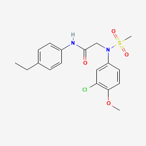 N~2~-(3-chloro-4-methoxyphenyl)-N~1~-(4-ethylphenyl)-N~2~-(methylsulfonyl)glycinamide