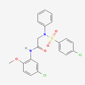 N~1~-(5-chloro-2-methoxyphenyl)-N~2~-[(4-chlorophenyl)sulfonyl]-N~2~-phenylglycinamide