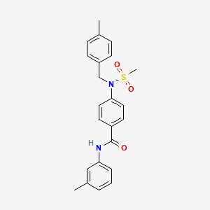 molecular formula C23H24N2O3S B3650830 4-[(4-methylbenzyl)(methylsulfonyl)amino]-N-(3-methylphenyl)benzamide 