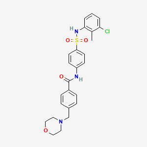 N-(4-{[(3-chloro-2-methylphenyl)amino]sulfonyl}phenyl)-4-(4-morpholinylmethyl)benzamide