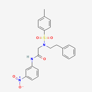 N~2~-[(4-methylphenyl)sulfonyl]-N-(3-nitrophenyl)-N~2~-(2-phenylethyl)glycinamide