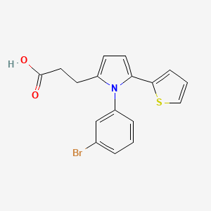 3-[1-(3-bromophenyl)-5-(thiophen-2-yl)-1H-pyrrol-2-yl]propanoic acid