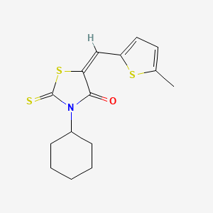 3-cyclohexyl-5-[(5-methyl-2-thienyl)methylene]-2-thioxo-1,3-thiazolidin-4-one