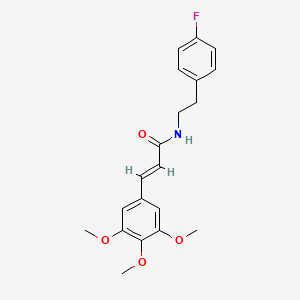 molecular formula C20H22FNO4 B3650879 (2E)-N-[2-(4-fluorophenyl)ethyl]-3-(3,4,5-trimethoxyphenyl)prop-2-enamide 