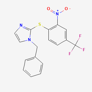 1-benzyl-2-{[2-nitro-4-(trifluoromethyl)phenyl]thio}-1H-imidazole