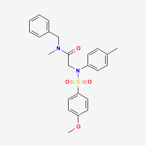 molecular formula C24H26N2O4S B3650937 N-BENZYL-N-METHYL-2-[N-(4-METHYLPHENYL)4-METHOXYBENZENESULFONAMIDO]ACETAMIDE 