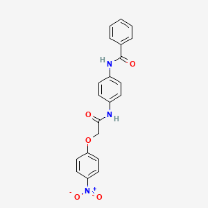 N-(4-{[2-(4-nitrophenoxy)acetyl]amino}phenyl)benzamide