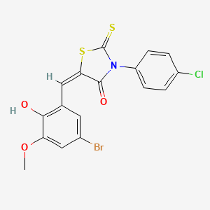 5-(5-bromo-2-hydroxy-3-methoxybenzylidene)-3-(4-chlorophenyl)-2-thioxo-1,3-thiazolidin-4-one