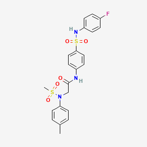 N~1~-(4-{[(4-fluorophenyl)amino]sulfonyl}phenyl)-N~2~-(4-methylphenyl)-N~2~-(methylsulfonyl)glycinamide