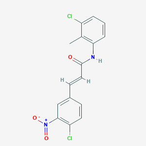 (2E)-N-(3-chloro-2-methylphenyl)-3-(4-chloro-3-nitrophenyl)prop-2-enamide