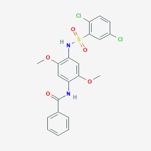 N-(4-{[(2,5-dichlorophenyl)sulfonyl]amino}-2,5-dimethoxyphenyl)benzamide