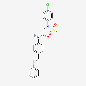 2-(4-chloro-N-methylsulfonylanilino)-N-[4-(phenylsulfanylmethyl)phenyl]acetamide