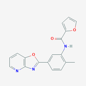 molecular formula C18H13N3O3 B365106 N-(2-methyl-5-[1,3]oxazolo[4,5-b]pyridin-2-ylphenyl)-2-furamide CAS No. 303131-49-9