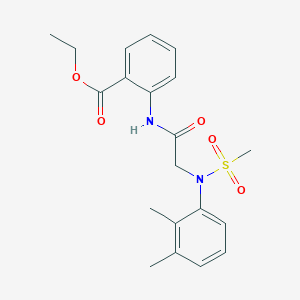 ETHYL 2-{2-[N-(2,3-DIMETHYLPHENYL)METHANESULFONAMIDO]ACETAMIDO}BENZOATE