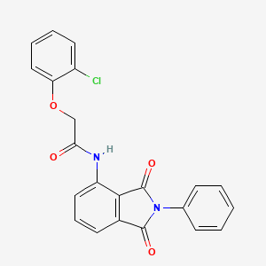 molecular formula C22H15ClN2O4 B3651063 2-(2-chlorophenoxy)-N-(1,3-dioxo-2-phenyl-2,3-dihydro-1H-isoindol-4-yl)acetamide 