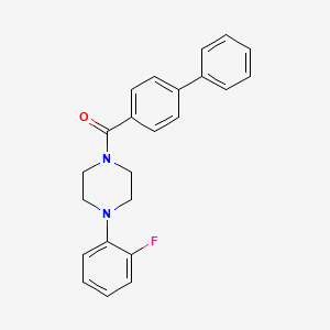 molecular formula C23H21FN2O B3651073 [4-(2-Fluorophenyl)piperazin-1-yl]-(4-phenylphenyl)methanone 