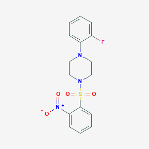 1-(2-fluorophenyl)-4-[(2-nitrophenyl)sulfonyl]piperazine