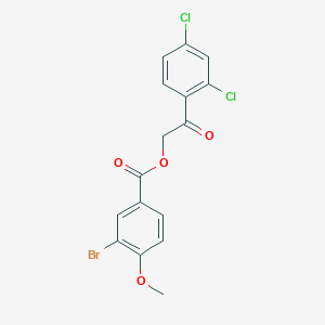 molecular formula C16H11BrCl2O4 B3651117 2-(2,4-dichlorophenyl)-2-oxoethyl 3-bromo-4-methoxybenzoate 