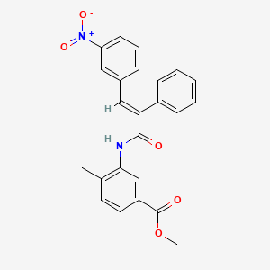 methyl 4-methyl-3-[[(E)-3-(3-nitrophenyl)-2-phenylprop-2-enoyl]amino]benzoate