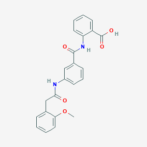 2-[(3-{[(2-methoxyphenyl)acetyl]amino}benzoyl)amino]benzoic acid