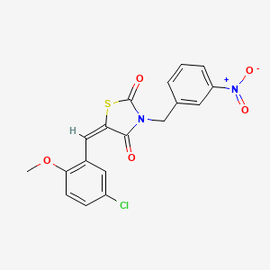 5-(5-chloro-2-methoxybenzylidene)-3-(3-nitrobenzyl)-1,3-thiazolidine-2,4-dione