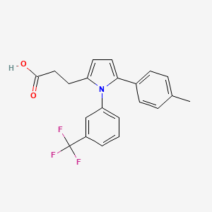 3-[5-(4-Methylphenyl)-1-[3-(trifluoromethyl)phenyl]-1H-pyrrol-2-YL]propanoic acid