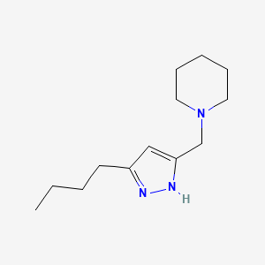 1-[(5-butyl-1H-pyrazol-3-yl)methyl]piperidine