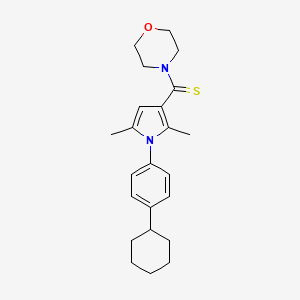 molecular formula C23H30N2OS B3651224 4-[1-(4-CYCLOHEXYLPHENYL)-2,5-DIMETHYL-1H-PYRROLE-3-CARBOTHIOYL]MORPHOLINE 