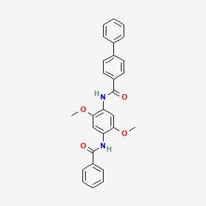 {N}-[4-(BENZOYLAMINO)-2,5-DIMETHOXYPHENYL]BIPHENYL-4-CARBOXAMIDE