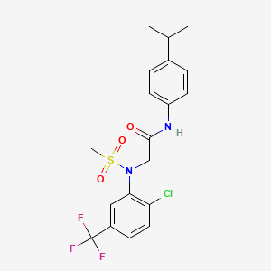 2-{N-[2-CHLORO-5-(TRIFLUOROMETHYL)PHENYL]METHANESULFONAMIDO}-N-[4-(PROPAN-2-YL)PHENYL]ACETAMIDE