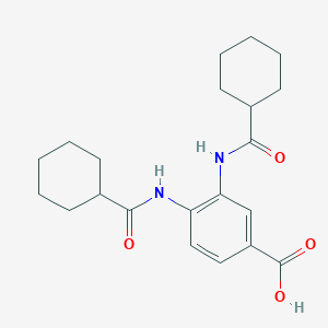 molecular formula C21H28N2O4 B3651238 3,4-DICYCLOHEXANEAMIDOBENZOIC ACID 