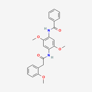 molecular formula C24H24N2O5 B3651245 N-{2,5-DIMETHOXY-4-[2-(2-METHOXYPHENYL)ACETAMIDO]PHENYL}BENZAMIDE 